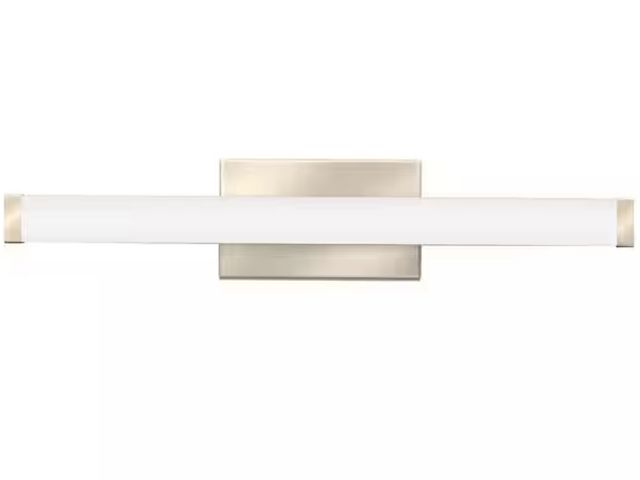 Lot 96-165743 - Lithonia Lighting
Contractor Select 18-Watt 24 in. 1 Light Brushed Nickel LED Vanity Light Bar Switc...