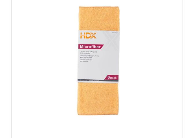 Lot 96-162918 - HDX 16 in. x 16 in. Multi-Purpose
Microfiber Towel (6-Pack) Unused some dirt from warehouse
