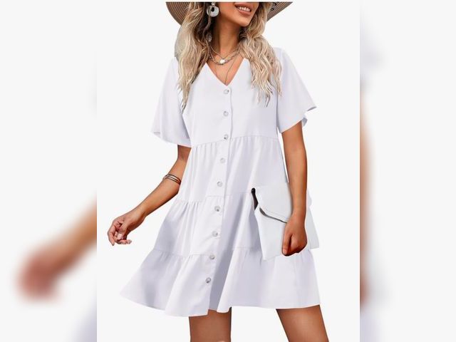 Lot 96-166545 - Women Summer Swing Dress Casual Flowy Tunic Beach Dresses Size XL
New
