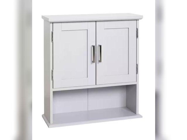 Lot 96-162562 - Glacier Bay
Shaker Style 23 in. W x 8.5 D x 25.1 H Bathroom Storage Wall Cabinet with Open Shelf in ...