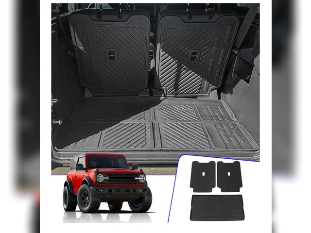 Lot 96-168593 - Rongtaod Cargo Mat Compatible with 2021-2024 2025 Ford Bronco 2 Door Cargo Liner Trunk Mat Back Seat...
