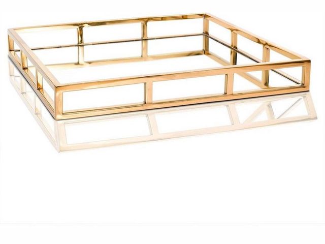 Lot 96-177318 - Classic Touch Gold Mirror Tray 
New
MSRP $114.99