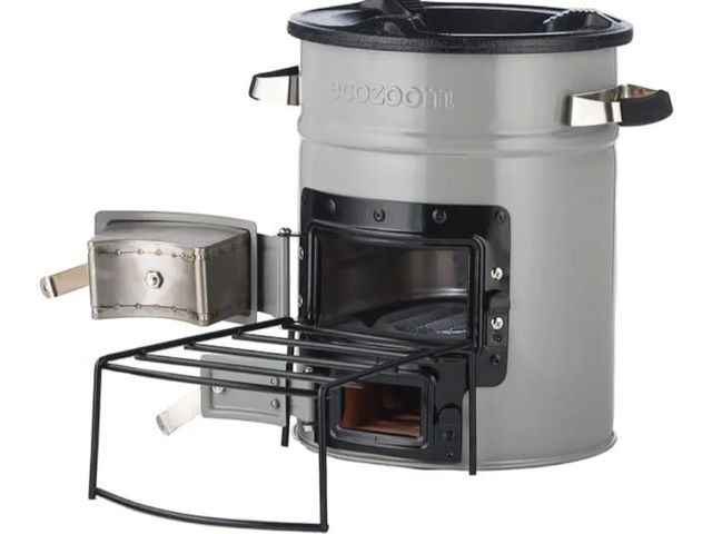 Lot 96-171415 - Rocket Stove Heavy Duty Portable Camp Stove for Outdoor Cooking, Versa Dual-Fuel (Wood &amp; Charcoa...