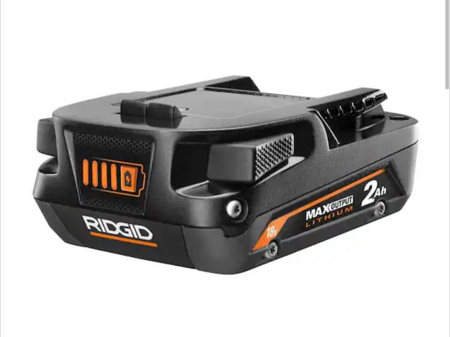 Lot 96-199050 - RIDGID 18V 2.0 Ah MAX Output Lithium-Ion Battery New MSRP $99