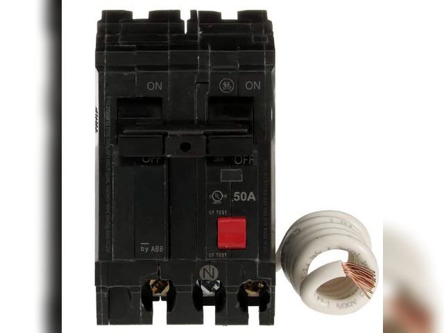Lot 96-164091 - GEn50 Amp 240-Volts Double Pole Ground Fault Breaker with Self-Test MSRP $122

New