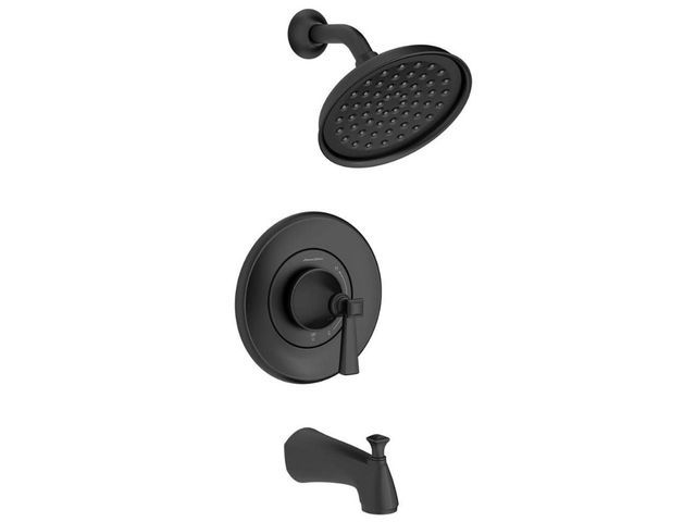 Lot 96-196745 - American Standard Rumson Single-Handle 1-
Spray Tub and Shower Faucet with 1.8 GPM in Matte Black (V...