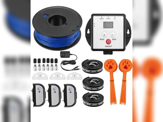Lot 96-170981 - Electric Dog Fence, Pet Dog Boundary Containment System(Aboveground/Underground,650 Ft Wire,IP67 Wat...