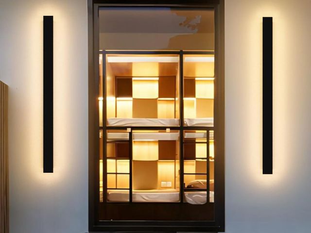 Lot 96-159387 - 2 Pack 31.5inch Long Outdoor LED Wall Lights 24W Black 3000K Warm White Porch Lights Acrylic Waterpr...