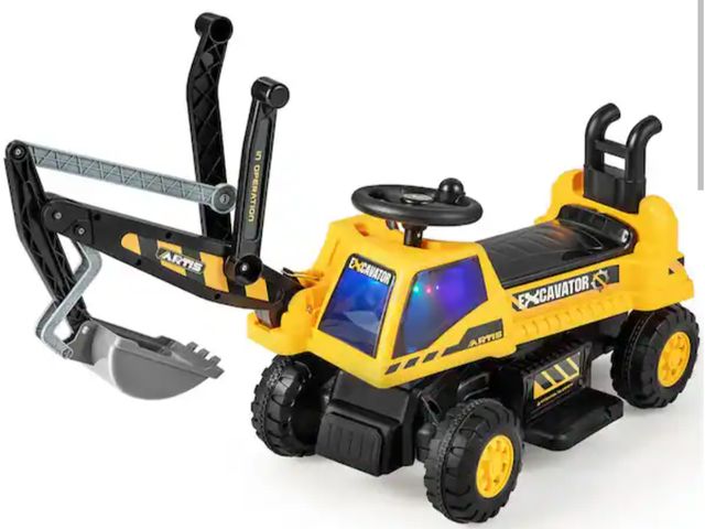 Lot 96-192145 - Costway Kids Ride on Excavator Digger Electric Construction Vehicles Open box, loose hardware, appea...