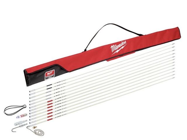 Lot 96-222215 - Milwaukee 60 ft. Fiberglass Fish Stick Low/ Mid/High Flex Combo Kit with Accessories MSRP $239

New