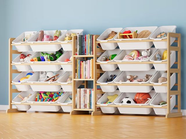 Lot 96-190282 - SpaceAid Large Toy Storage Organizer with 24 Bins and 3 Shelves, Toy Organizers Storage Bookshelf, K...