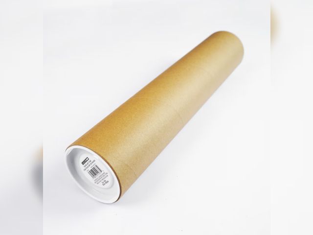 Lot 96-163853 - 3 Pack Kraft Paper Art Tube Poster Shipping Tube only contains four end caps. Unused.
