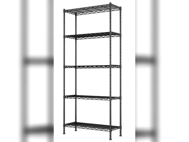 Lot 96-176297 - GIOTORENT 5-Wire Garage Shelving Storage Shelves, Metal Shelf Organizer 1400Lbs Capacity, Kitchen St...