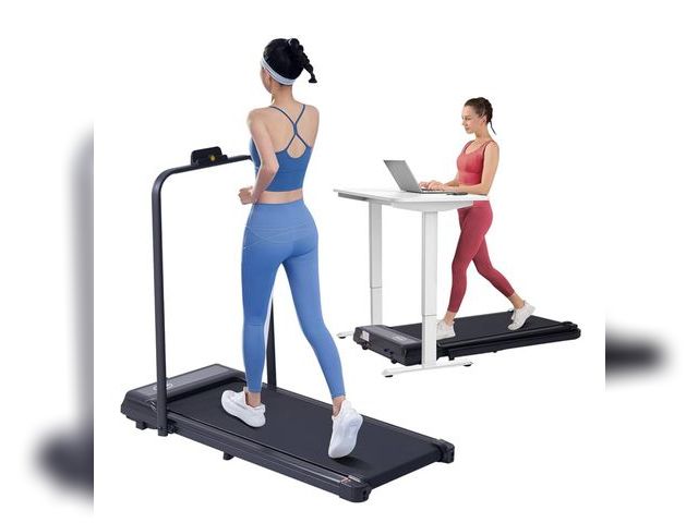 Lot 96-160687 - Treadmill with Handles, Folding Foldable Electric Treadmills for Home Small, 3.0HP Walking Pad Tread...