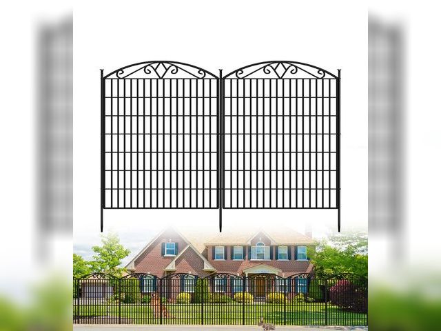 Lot 96-173712 - 10 Panels No Dig Dog Fence Outdoor for Yard, 33in(H) x 21.6ft(W) Tall Animal Barrier Fenceing Panels...