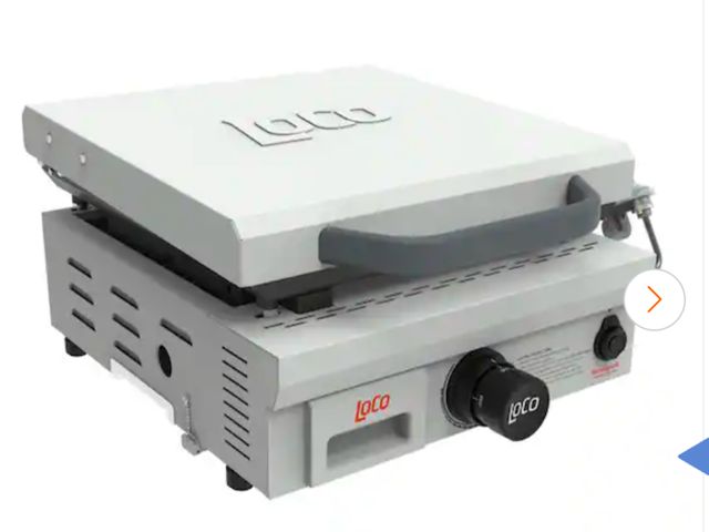 Lot 96-145143 - LOCO 16 in. 1-Burner Portable Tabletop Classic Propane SmartTemp Flat Top Grill/Griddle in Chalk Fin...