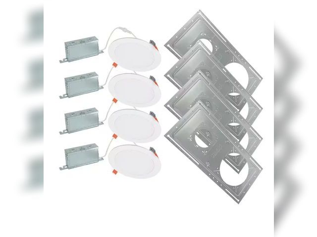 Lot 96-165510 - HALO
6 in. Selectable CCT, New Construction Integrated LED can Less Downlight with Smashplate (4-Pac...