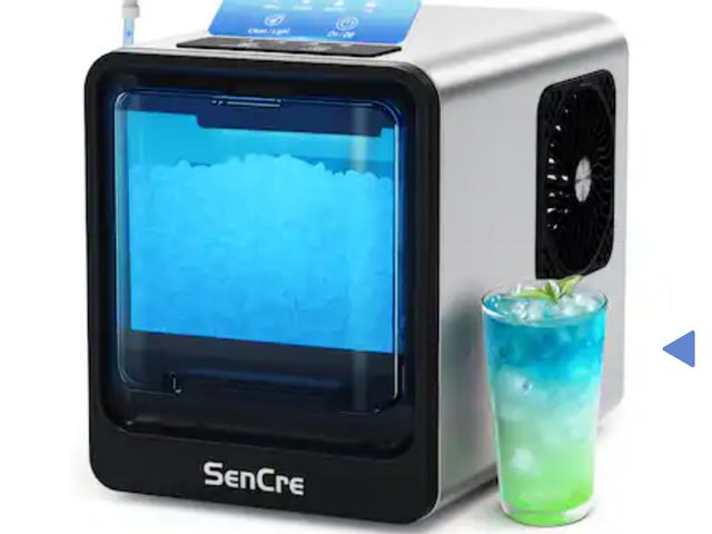 Lot 96-215781 - SenCre - Nugget Ice Maker Countertop Ice Machine with Pull- Out Drawer &amp; One-Click Self- Cleanin...