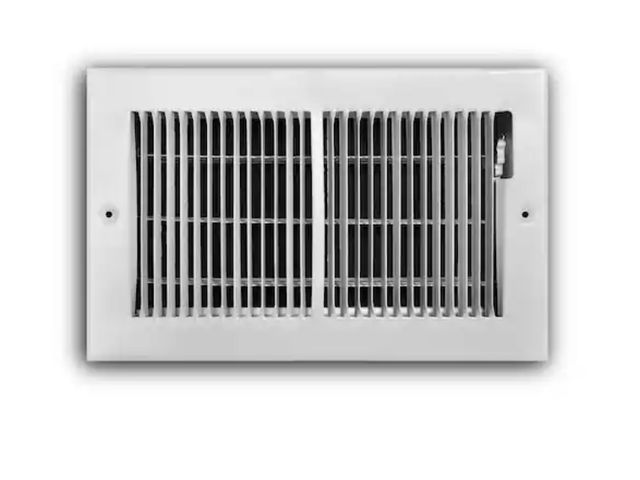 Lot 96-227763 - Bundle of 2 Everything 10 in. x 6 in. 2-Way Steel Baseboard Register in White New