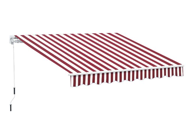 Lot 96-160408 - Outsunny 10' x 8' Retractable Awning, Patio Awnings, Sunshade Shelter w/ Manual Crank Handle, UV &am...