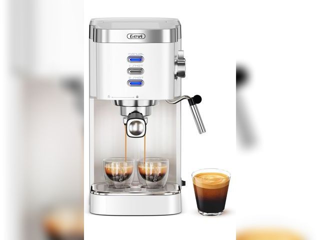 Lot 96-170573 - Gevi Espresso Machine 20 Bar High Pressure,Compact Espresso Maker with Milk Frother Steam Wand,Cappu...
