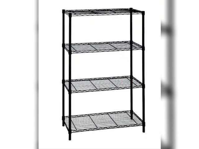 Lot 96-163341 - HDX
4-Tier Steel Wire Shelving Unit in Black (36 in. W x 54 in. H x 14 in. D)
New, but box damage so...