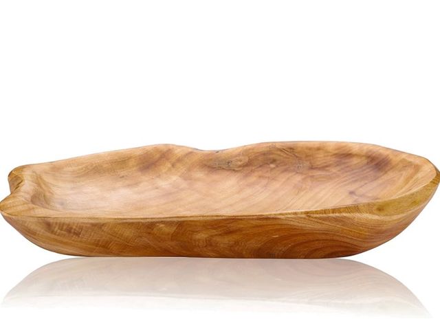 Lot 96-191546 - Jovivi Natural Fir Root Wood Dish Bowl, Handmade Wood Serving Platter Tray Plate,Wooden Plates for S...