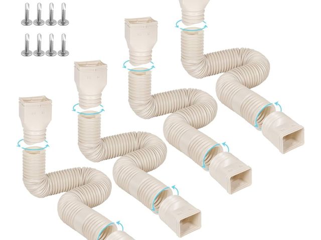 Lot 96-175624 - Rain Gutter Downspout Extensions Flexible, Drain Downspout Extender,Down Spout Drain Extender, Gutte...