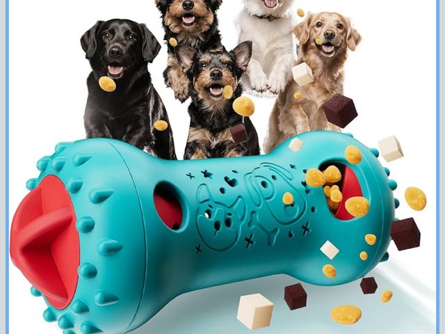 Lot 96-191545 - knitly Interactive Dog Toys, Adjustable Treat Dispensing Toy to Keep Them Busy, Dog Enrichment for B...