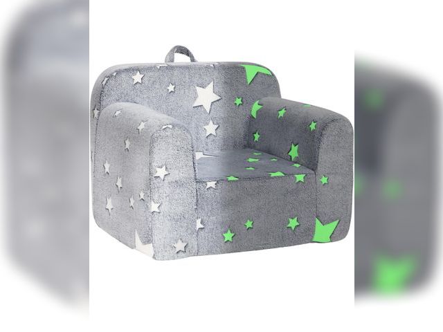 Lot 96-194057 - ALIMORDEN Kids Ultra-Soft Snuggle Foam Filled Chair, Single Cuddly Sherpa Reading Couch for Boys and...