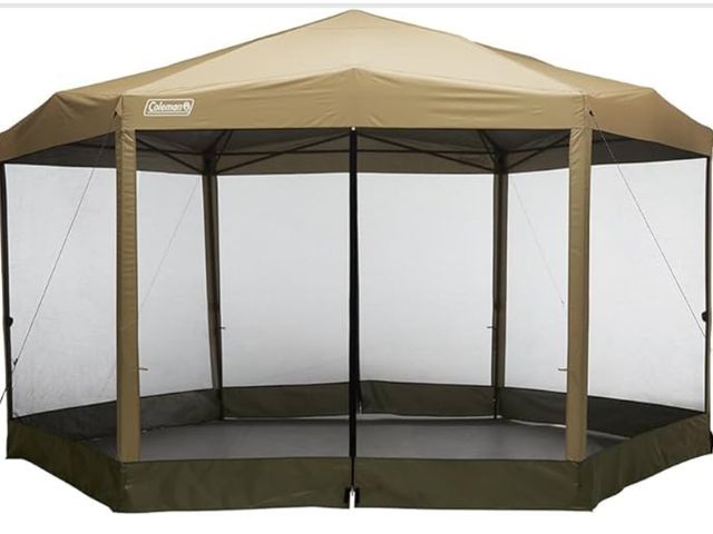 Lot 96-183815 - Coleman Back Home Screened Canopy Tent with Instant Setup, Outdoor Gazebo for Bug-Free Lounging, Fit...