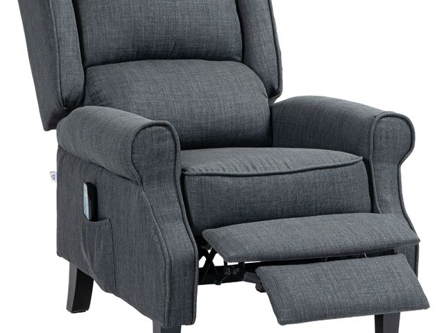 Lot 96-159435 - HOMCOM Vibrating Massage Recliner Chair with Heat, Wingback Push Back Reclining Chair for Living Roo...