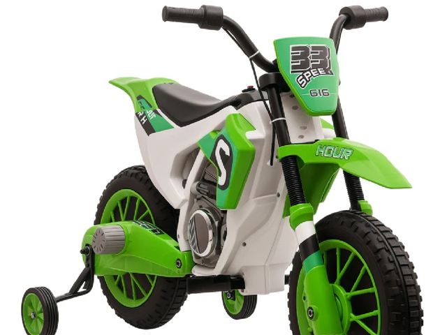 Lot 96-159431 - Aosom 12V Kids Motorcycle, Electric Motor Bike, Battery-Powered Ride-On Toy with Charging Battery, T...