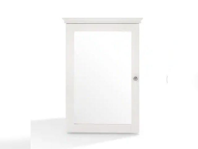 Lot 96-181821 - Crosley Furniture Lydia Surface Mount Medicine Cabinet in White New MSRP $119