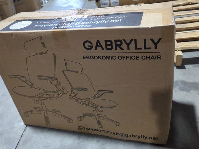 Lot 96-180978 - GABRYLLY Ergonomic Office Chair, High Back Home Desk Chair with Headrest, Flip-Up Arms, 90-120° Tilt...