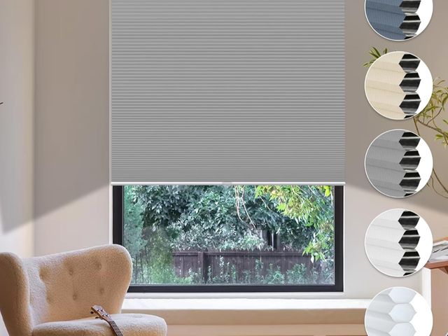 Lot 96-176845 - HOMEDEMO Blackout Cellular Shades Cordless, Honeycomb Shade Blinds, Thermal Insulated Noise Reductio...