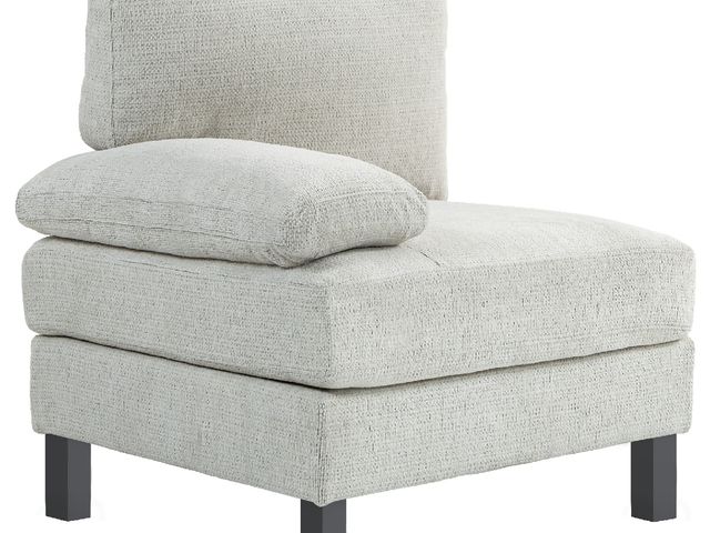 Lot 96-159572 - HOMCOM Left Side Module for Modular Sectional Sofa, Upholstered Armchair with Wood Legs and Pocket S...