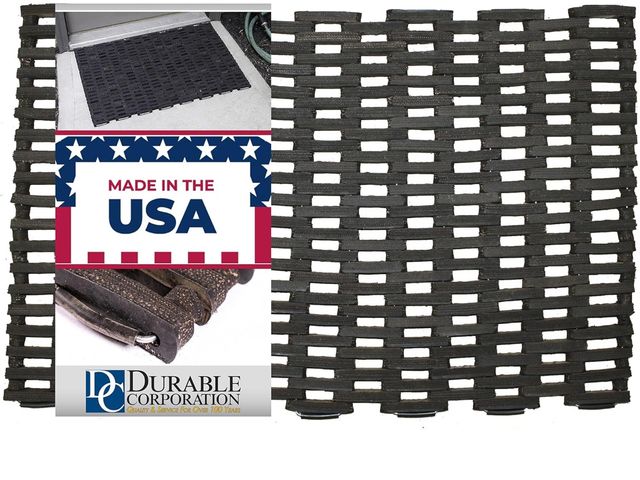 Lot 96-176429 - Durable Durite Recycled Tire-Link Outdoor Entrance Mat, Straight Weave
open