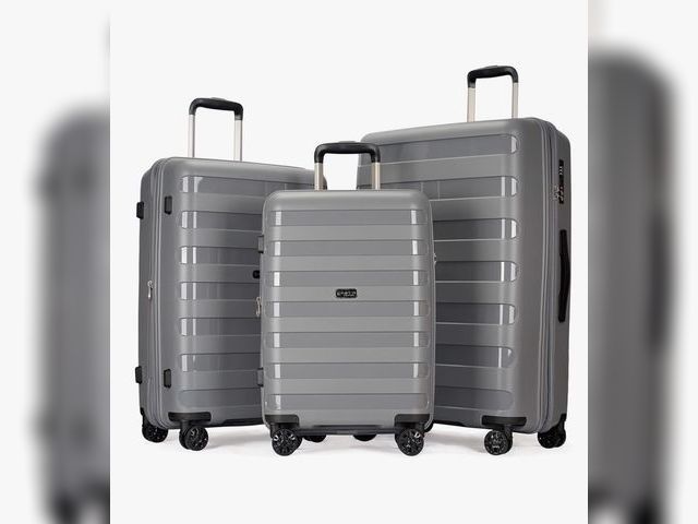 Lot 96-181589 - GinzaTravel PP material 3-piece expandable luggage sets with Spinner Wheels， Suitcase with TSA Lock，...