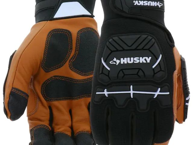 Lot 96-162419 - Husky
Medium Grain Goatskin Leather Performance Impact Work Glove with Spandex Back
Size Medium 
New