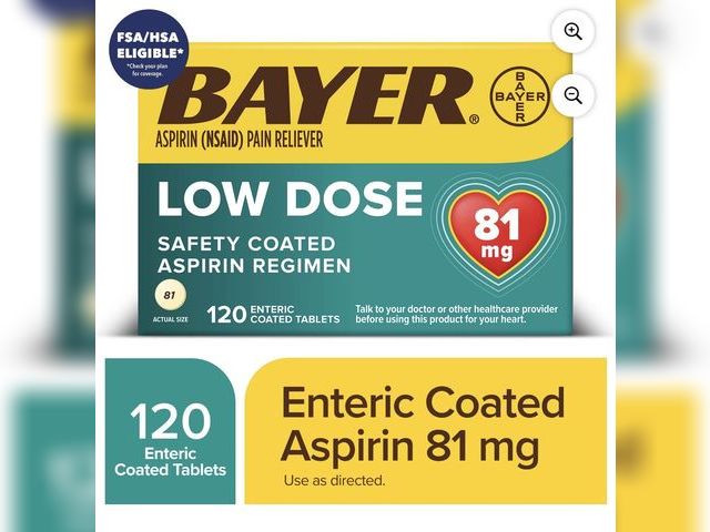 Lot 96-201042 - Bayer Aspirin Low Dose, 81mg, Pain Reliever Enteric Coated Tablets, 120 Count EXP 9/27 New