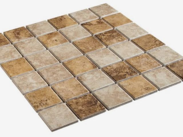Lot 96-222290 - 44 sq ft of Daltile Rio Mesa Desert Sand 12in x 12in Ceramic Mosaic Floor and Wall Tile 1sq ft each,...