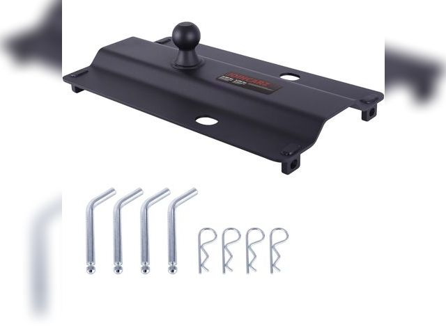 Lot 96-164311 - 25000 lbs Gooseneck Ball Plate Fit for 5th Wheel Rails, Gooseneck Adapter Hitch for Pickup Truck Bed...