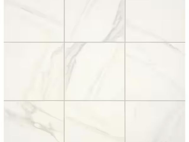 Lot 96-222190 - Approx 552 sq ft of Daltile Selwyn Bianco Calacatta 12 in. x 12 in. Glazed Porcelain Floor and Wall ...