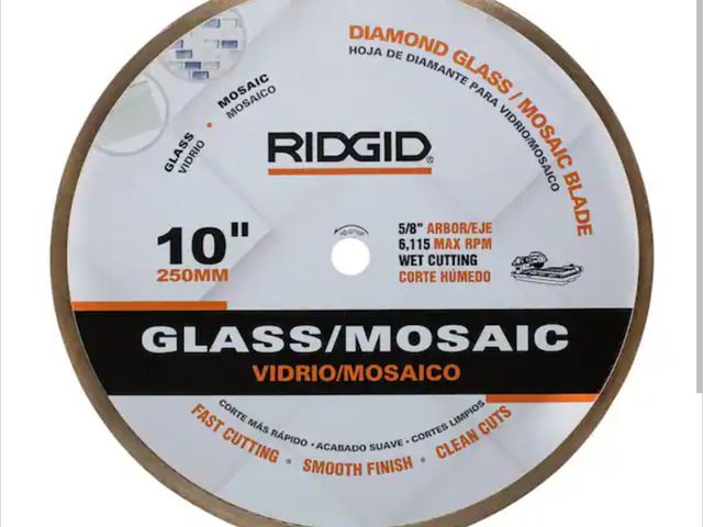 Lot 96-165378 - RIDGID 10 in. Glass Tile Blade New