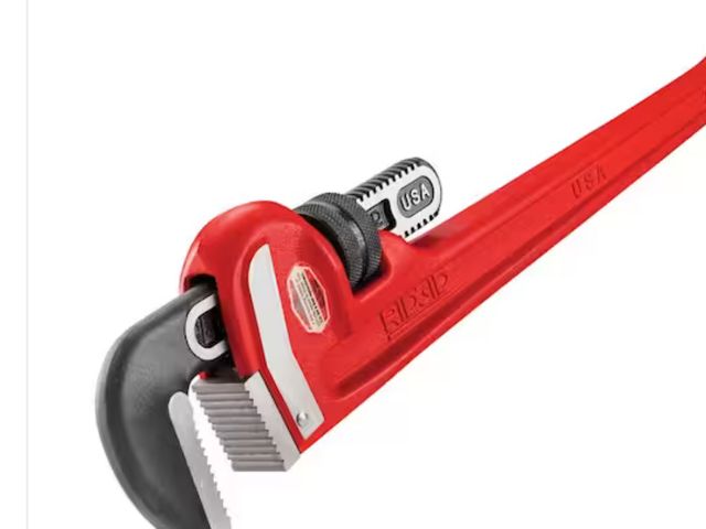 Lot 96-165293 - RIDGID
24 in. Straight Pipe Wrench for Heavy-Duty Plumbing, Sturdy Plumbing Pipe Tool with Self Clea...