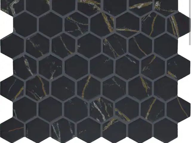 Lot 96-182460 - Daltile Perpetuo Infinite Black 10 in. x 12 in. Glazed Ceramic Mosaic Tile (9.72 sq. ft./Case) New