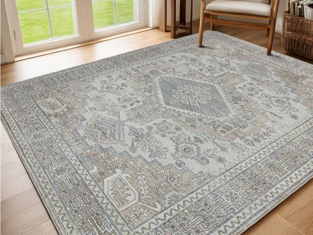 Lot 96-179166 - Area Rugs for Living Room,Ultra Soft Low Pile Retro Rugs for Bedroom,Dining Room,Large Non Slip Carp...