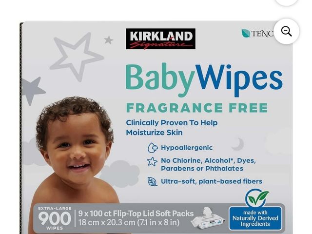Lot 96-170953 - Kirkland Signature Baby Wipes Fragrance Free 900 Count New
