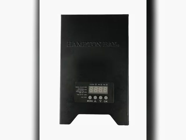 Lot 96-168885 - Hampton Bay Low-Voltage 300-Watt Metal Landscape Lighting Transformer with Dusk to Dawn Sensor MSRP ...